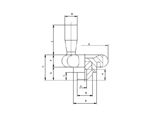 Sterngriff VUM - Technische Zeichnung | Kuala Kunststofftechnik GmbH